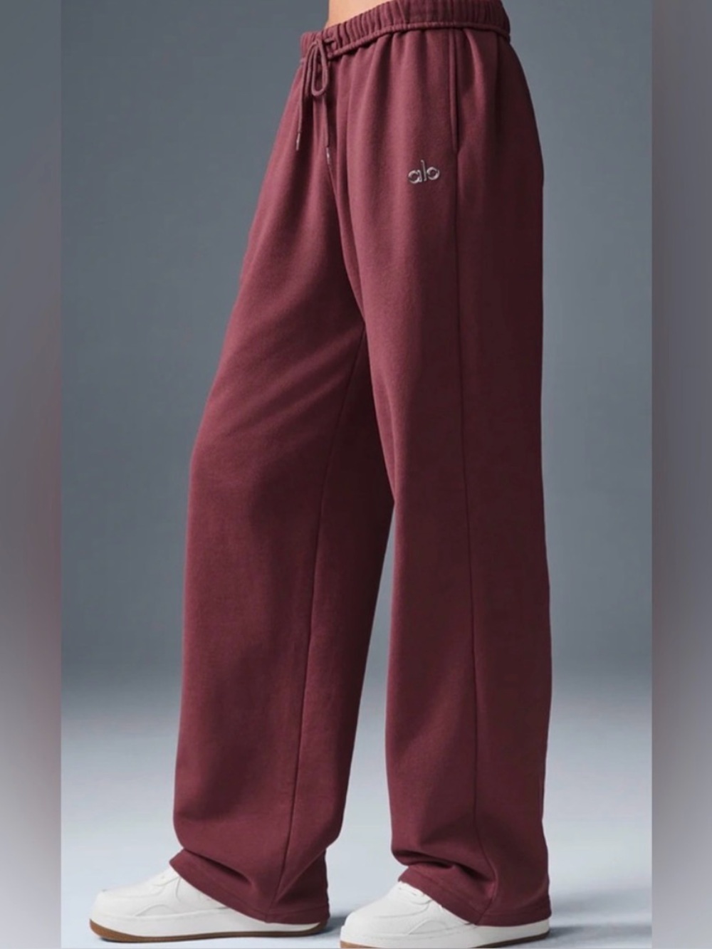 Alo Accolade straight leg Sweatpants - burgundy truffle
